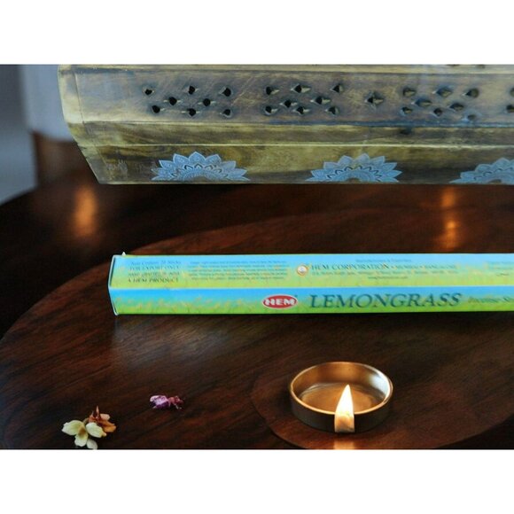 HEM Lemongrass 20 Incense Sticks Aromatic And Calming Relaxation Meditation - Picture 5 of 9